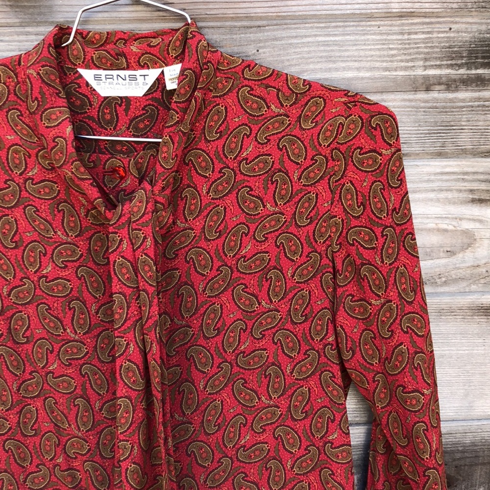 Vintage 70’s Ernst Strauss Paisley Blouse 12